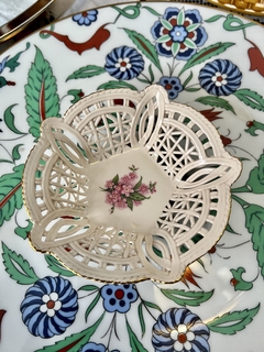 Pin Dish Platito para Anillos Porcelana Amadeus Hungary Lace Weave C1980