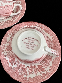 Imagen de Taza para Te Royal Worcester Palissy England Pattern Avon Scenes Rosa C1960