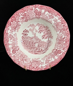 Plato Hondo Royal Worcester Palissy England , Pattern Avon Scenes Rosa C1960