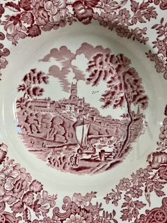 Plato Hondo Royal Worcester Palissy England , Pattern Avon Scenes Rosa C1960 - comprar online