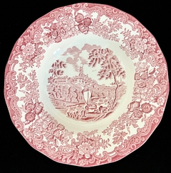 Plato Hondo Royal Worcester Palissy England , Pattern Avon Scenes Rosa C1960 - Funcy Stuff Antiguedades