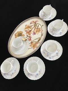 Juego de 6 Tazas para Café, Porcelana Richard Ginori Italy Peach Blossom C1960