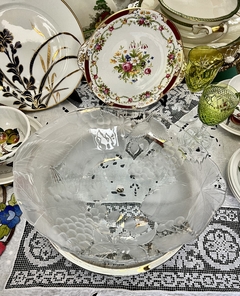 Gran Bowls Vintage Frutero Vidrio Clear & Frost soga Glass Japan C1980 en internet