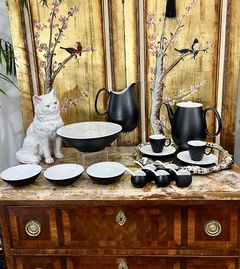 Imagen de Bowls Compotera Porcelana Continental China Rosenthal, Rhythm Black Charcoal C1959