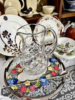 Jarra de Cristal Clear Tallado con Mezclador de la Casa Wright C1950 en internet