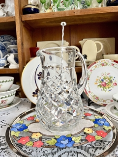 Jarra de Cristal Clear Tallado con Mezclador de la Casa Wright C1950