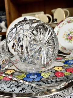 Jarra de Cristal Clear Tallado con Mezclador de la Casa Wright C1950
