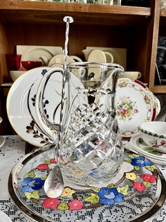 Jarra de Cristal Clear Tallado con Mezclador de la Casa Wright C1950 - comprar online