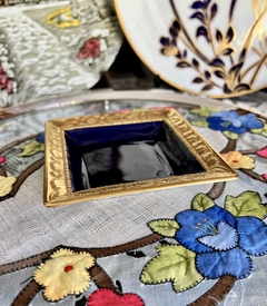 Pin Dish de Porcelana Fernando Samra Portugal Cobalto y Oro C1980 - comprar online