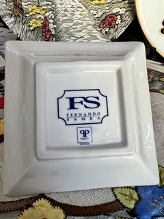Imagen de Pin Dish de Porcelana Fernando Samra Portugal Cobalto y Oro C1980