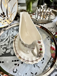 Imagen de Salsera con Presentire Adherido Loza Copeland Spode England, Pattern Spode's Cowslip C1946