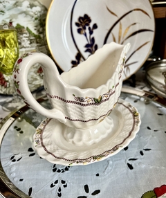 Salsera con Presentire Adherido Loza Copeland Spode England, Pattern Spode's Cowslip C1946 - tienda online