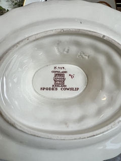Salsera con Presentire Adherido Loza Copeland Spode England, Pattern Spode's Cowslip C1946 en internet