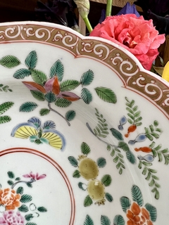 Plato Decorativo Porcelana Arita Japan Pintado a Mano C1950 en internet