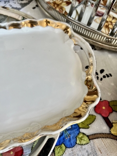 Bandeja Budinera o Sandwichs Porcelana Victoria Czechoslovakia Escena Clasica C1918 - tienda online