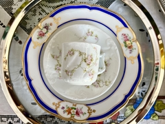 Hermosa Taza y Plato para Cafe Porcelaine Limousine Limoges France Petit Rose C1920 en internet