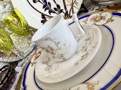Imagen de Hermosa Taza y Plato para Cafe Porcelaine Limousine Limoges France Petit Rose C1920