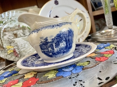 Jarra Lechera Loza Grindley England, Pattern Scene After Constable Blue C1936 - comprar online