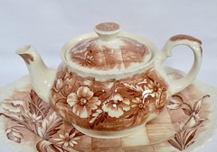 Lindisima Tetera Vintage de Loza Grindley England , Pattern Trellis C1936-1954 - comprar online