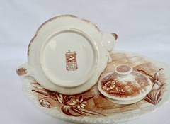 Lindisima Tetera Vintage de Loza Grindley England , Pattern Trellis C1936-1954