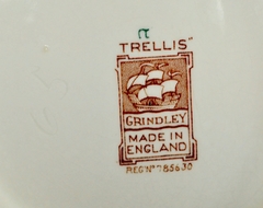 Lindisima Tetera Vintage de Loza Grindley England , Pattern Trellis C1936-1954 - comprar online