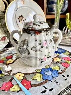Azucarera Porcelana Matsubara Japan Paisaje y Geishas C1930 - comprar online