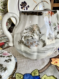 Azucarera Porcelana Matsubara Japan Paisaje y Geishas C1930 - tienda online
