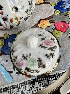Azucarera Porcelana Matsubara Japan Paisaje y Geishas C1930 en internet