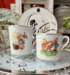 Par de jarros Vinatge Infantiles de Porcelana Maua Brazil - comprar online