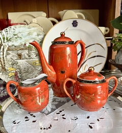 Juego para Cafe Porcelana Geisha Ware Japan C1960 Dragon Rojo Oro - comprar online