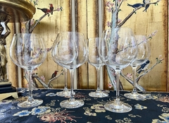 Set 5 Copas Cristal Schott Zweizel Germany Linea Classico Claret Burgundy - Funcy Stuff Antiguedades