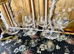 Set 5 Copas Cristal Schott Zweizel Germany Linea Classico Claret Burgundy