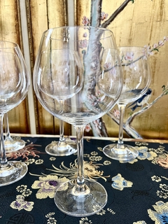 Set 5 Copas Cristal Schott Zweizel Germany Linea Classico Claret Burgundy - comprar online