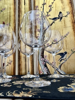 Set 5 Copas Cristal Schott Zweizel Germany Linea Classico Claret Burgundy - comprar online