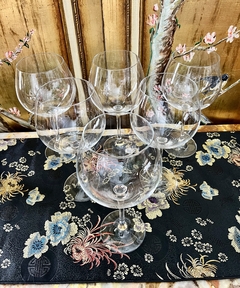 Set 5 Copas Cristal Schott Zweizel Germany Linea Classico Claret Burgundy en internet
