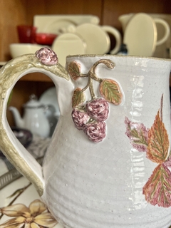 Jarra Vintage Rustica Ceramica Esmaltada y con Aplicaciones "El Manganga" - tienda online
