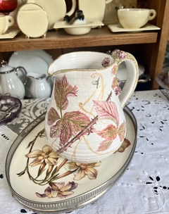 Jarra Vintage Rustica Ceramica Esmaltada y con Aplicaciones "El Manganga" en internet