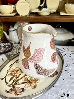 Jarra Vintage Rustica Ceramica Esmaltada y con Aplicaciones "El Manganga" - Funcy Stuff Antiguedades