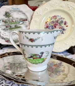Jarra Lechera Loza Copeland Spode England, Pattern Vienna Bird C1950