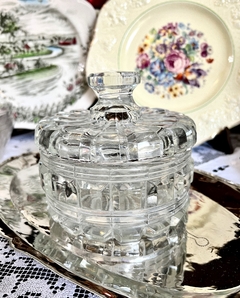 Caramelera Bombonera Vintage Vidrio Moldeado Hialino C1950