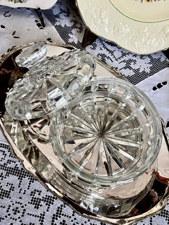Imagen de Caramelera Bombonera Vintage Vidrio Moldeado Hialino C1950