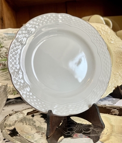 Plato Postre Porcelana Verbano Modelo Vanna Vivo Plata - comprar online