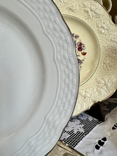 Plato Postre Porcelana Verbano Modelo Vanna Vivo Plata en internet