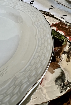 Imagen de Plato Postre Porcelana Verbano Modelo Vanna Vivo Plata
