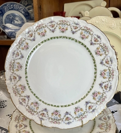 Plato Playo Porcelana Jean Pouyat Limoges France Doble guarda Floral C1906 - comprar online