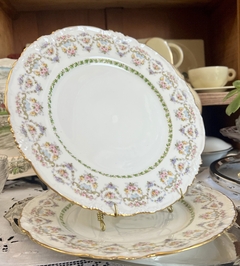 Plato Playo Porcelana Jean Pouyat Limoges France Doble guarda Floral C1906 en internet