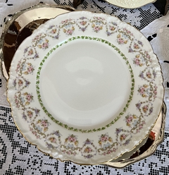 Imagen de Plato Playo Porcelana Jean Pouyat Limoges France Doble guarda Floral C1906