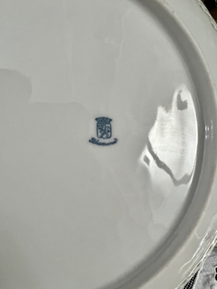 Plato Masas con Asa Silverplate, Porcelana Schumann Bavaria Bouquet Medallion C1932 - comprar online