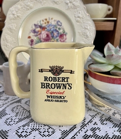 Jarra Vintage para Agua, Bar Ware Publicidad de Whisky Robert Browns en internet
