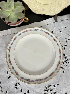 Imagen de Juego de 6 Platos Playos Porcelana Crescent England, Para Mappi&Webb Guarda FLoral vivo en Oro C1920